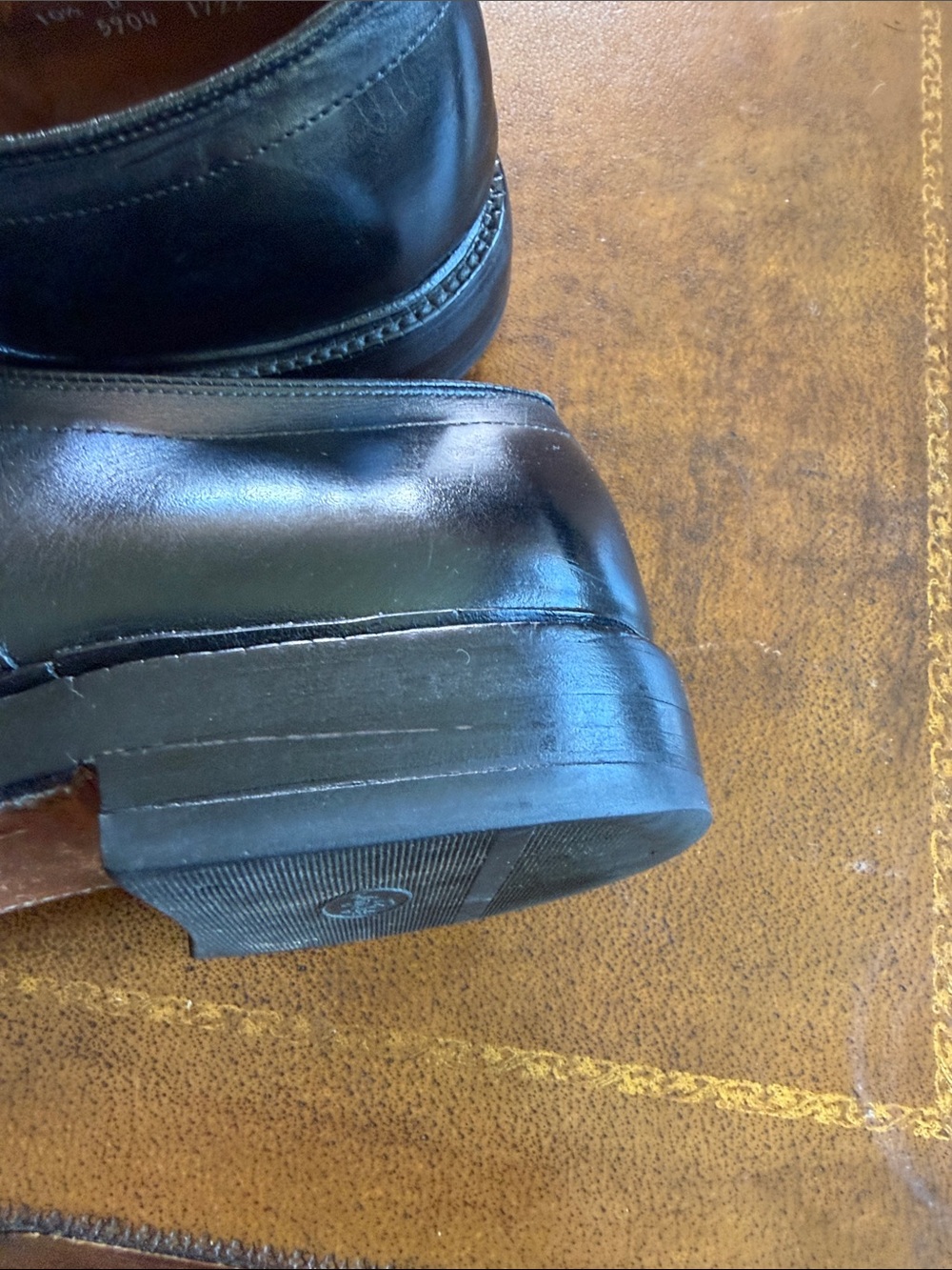 Allen Edmonds Black Split-Toe Lace-Up Shoes - Picture 9 of 9